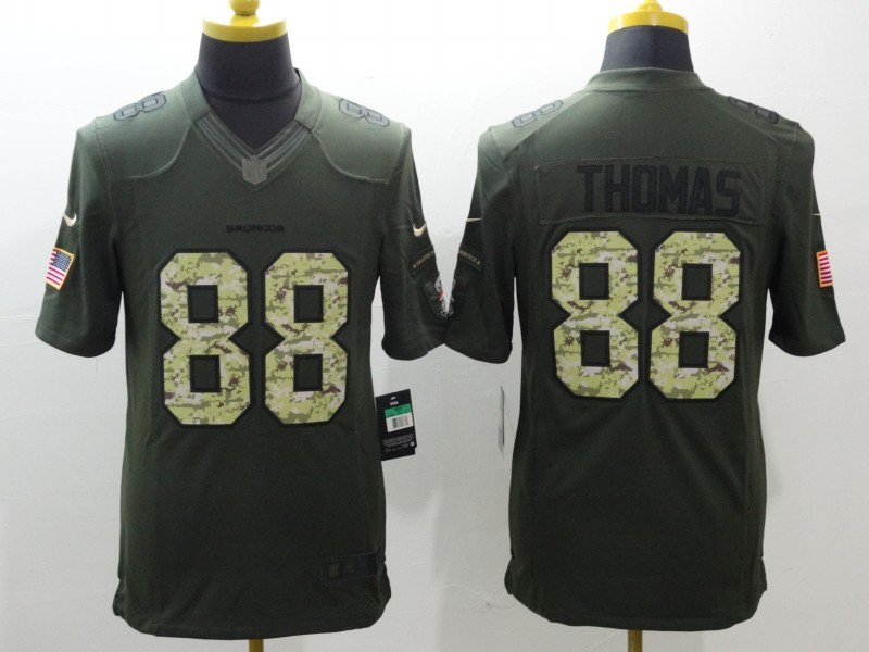 Men's Denver Broncos Demaryius Thomas #88 Army Green Jersey